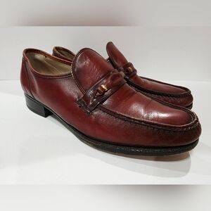 Florsheim 029849 Brown Leather Penny Loafer Oxford Slide Imperial 9.5 D Men Used